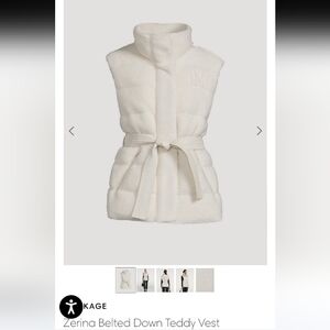 MACKAGE SERINA Belted Down Teddy Vest